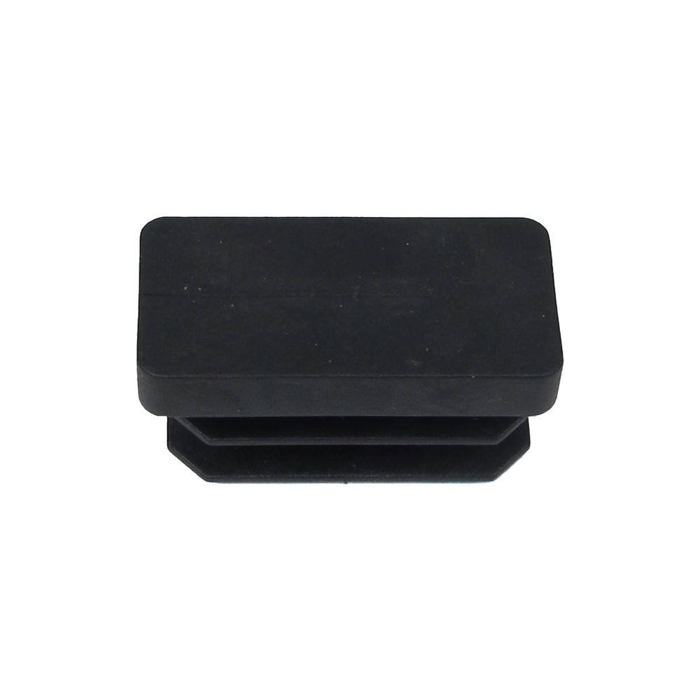 Contera Rectangular Negra 15x30mm. Blister 4 piezas. - Imagen 3