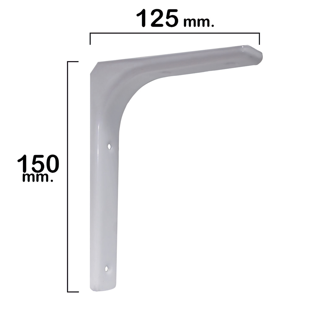 Palomilla Reforzada Blanca 150x125 mm. Uso Doméstico