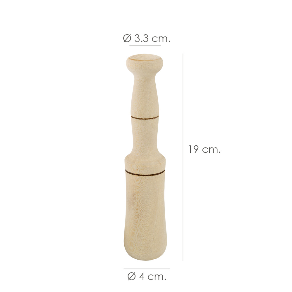 Mano Mortero Madera Oryx 19 cm. - Imagen 2