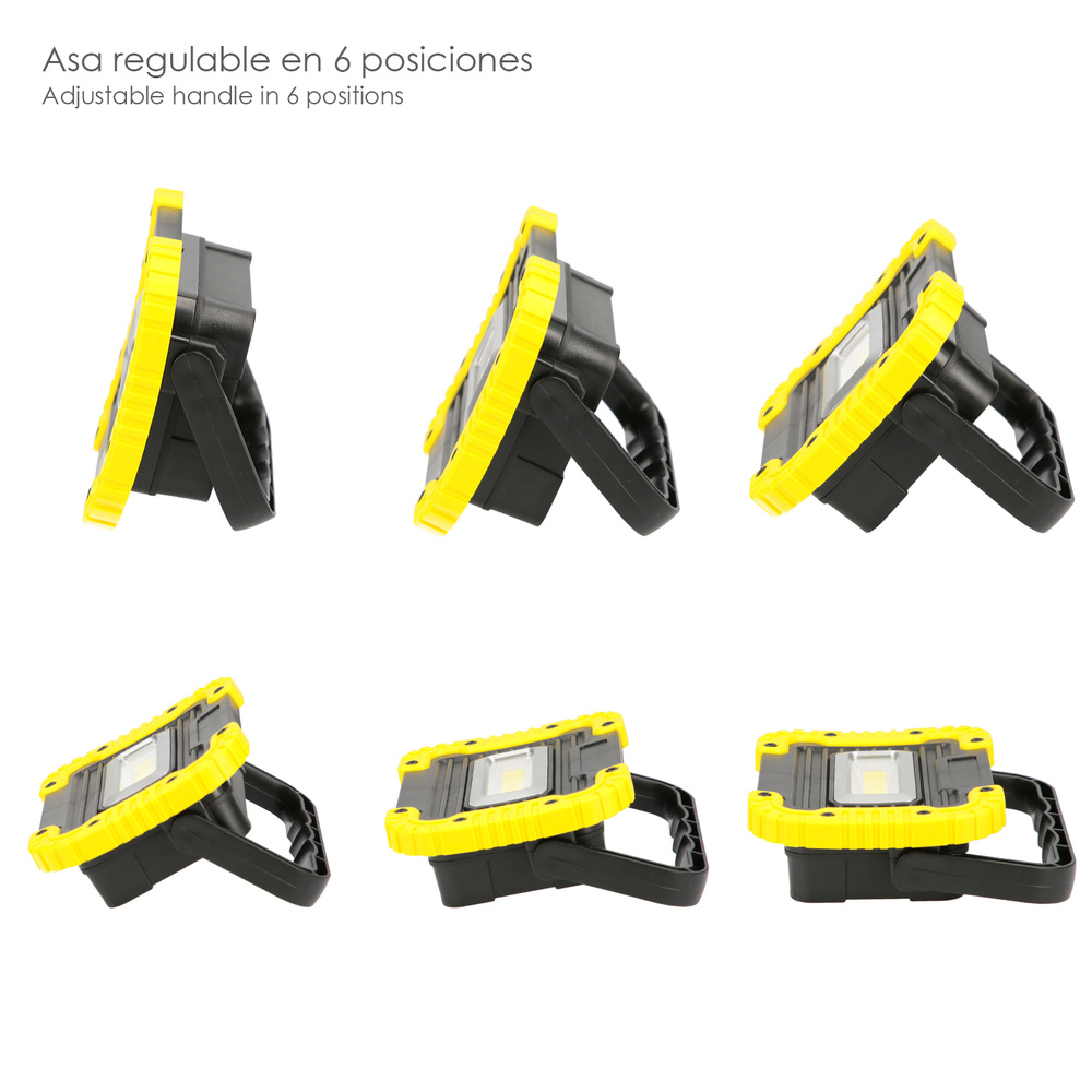 Linterna de Trabajo Led Multifunción Recargable 2.000 mAh. / 10 W. / 500 Lúmenes / 4 Imanes / Bateria Externa / Soporte 180º - Imagen 5