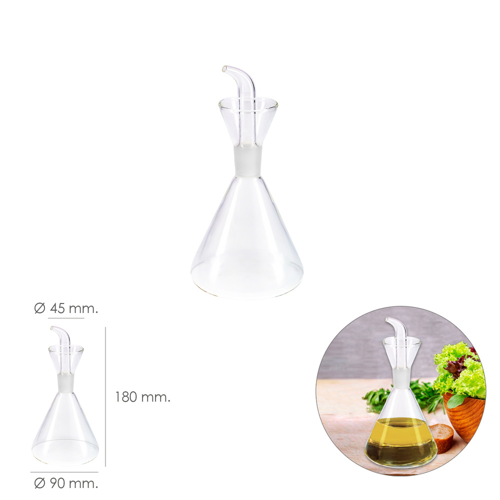 Aceitera De Cristal Con Sistema Antigoteo, Capacidad 250 ml. - Imagen 2