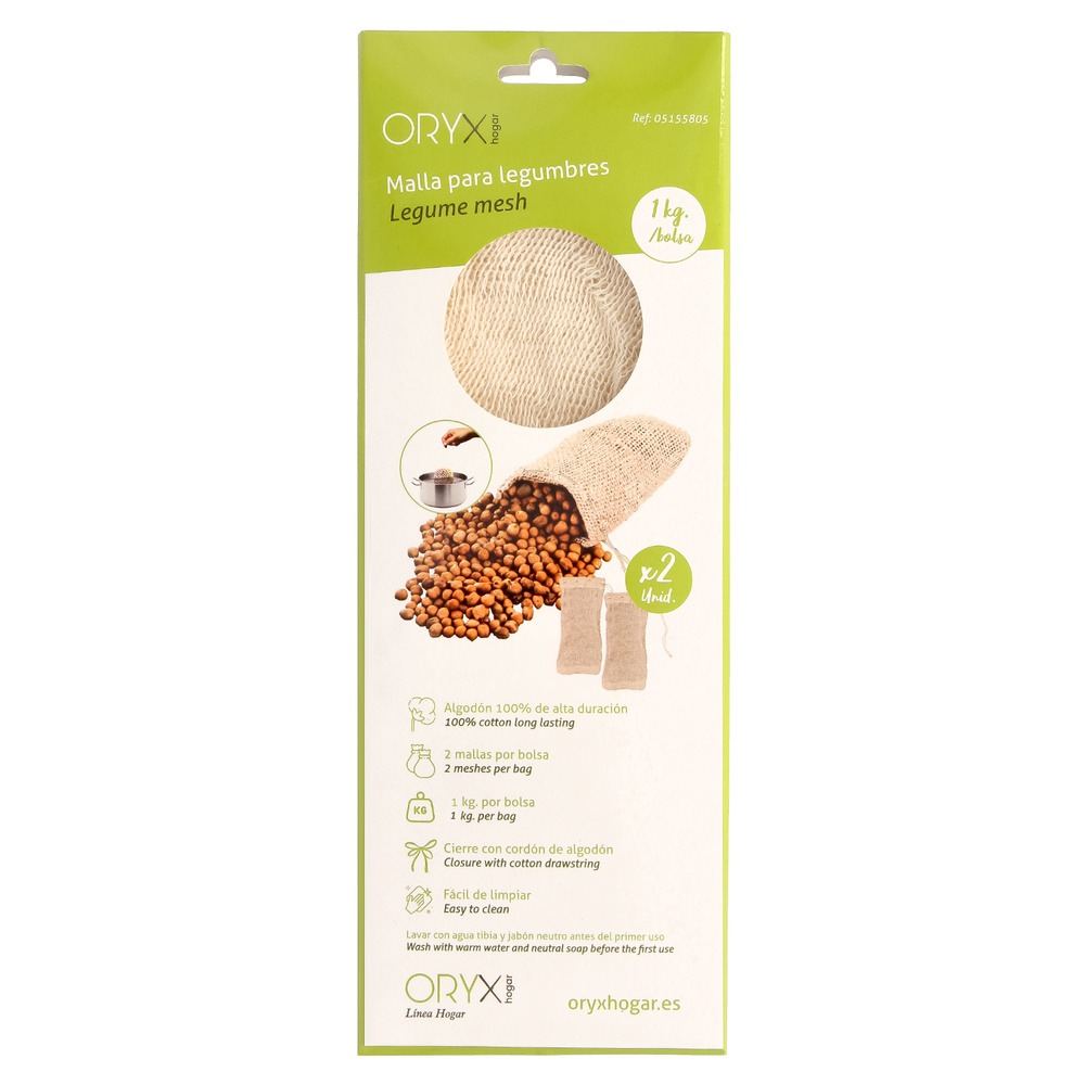Malla / Bolsa Para Coccion Legumbres Algodon 1 Kg Pack De 2 Unidades. Algodon 100% Organico - Imagen 3