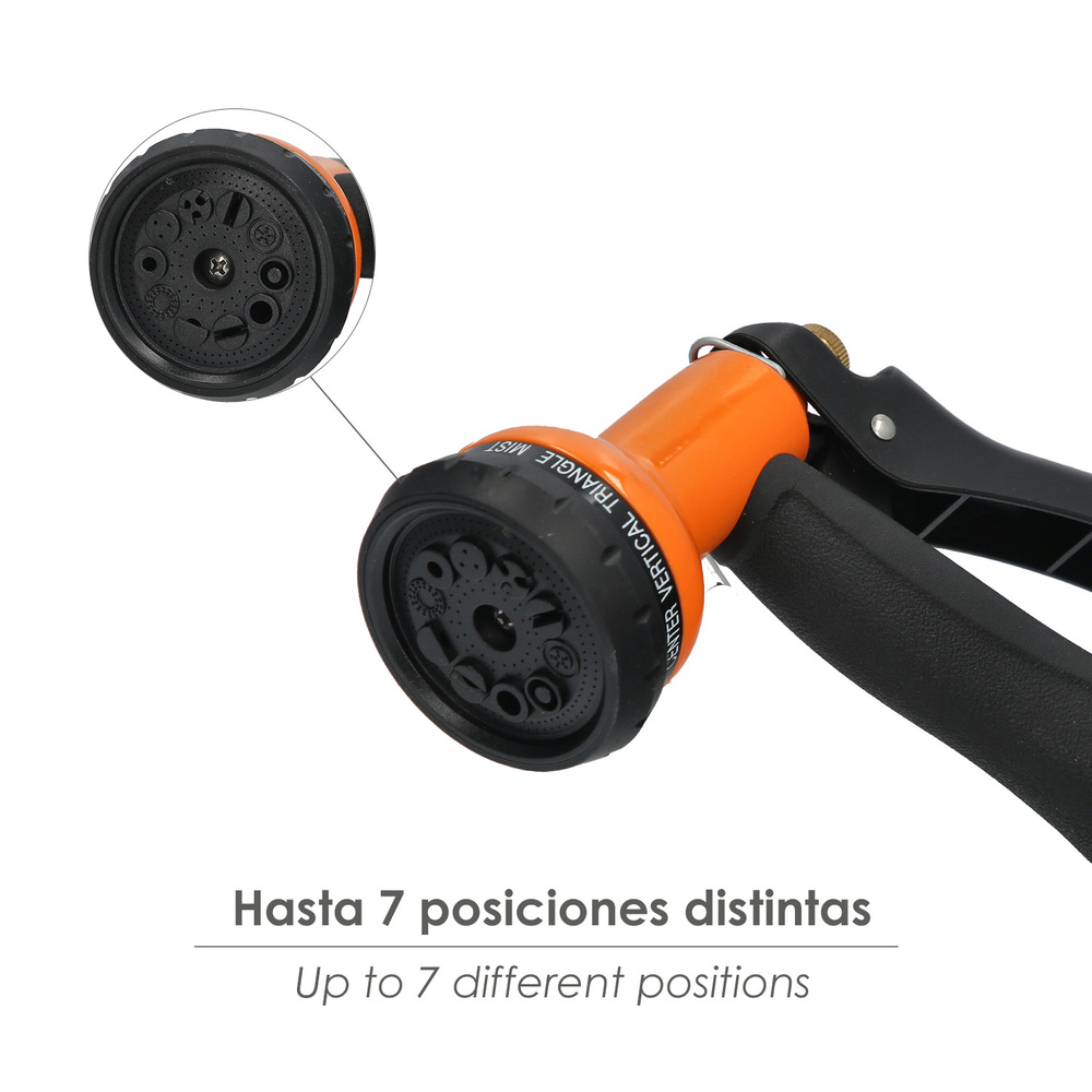 Pistola Riego Jardin Manguera Metal Soft-Touch 10 Posiciones - Imagen 3