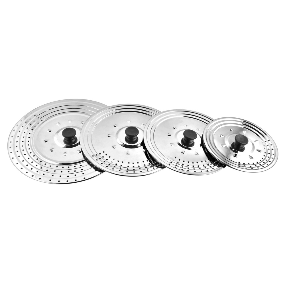 Tapadera Multiusos Acero Inoxidable Ø 28 cm. Uso Tapa Anti Salpicaduras y Escurridor. Tapadera Adpatable Diferentes Medidas - Imagen 5