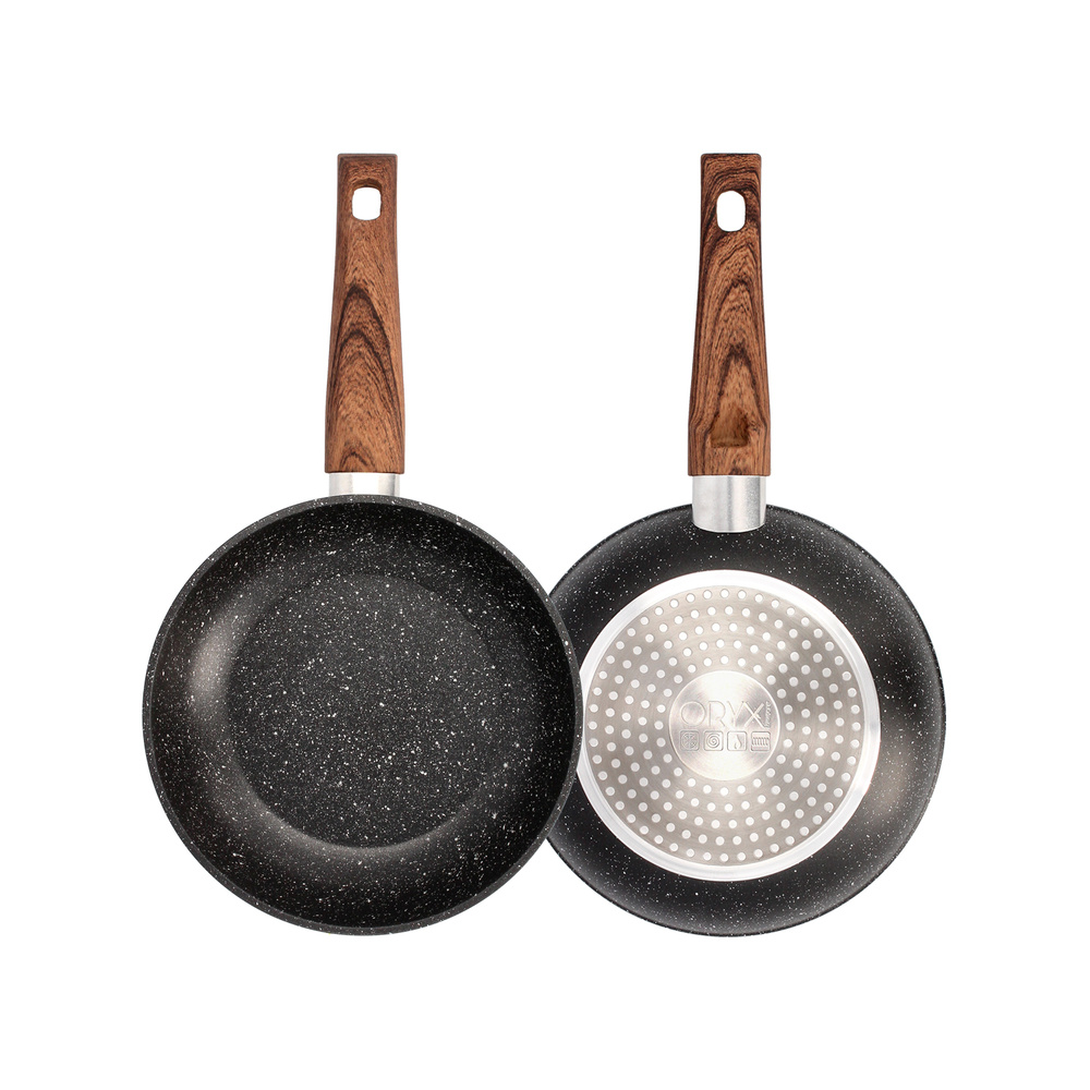 Sarten Aluminio Forjado Antiadherente Ø 20 x 4,5 cm. Mango Engomado / 5 capas / Acabado Piedra / Apta Para Todo Tipo de Cocinas - Imagen 3