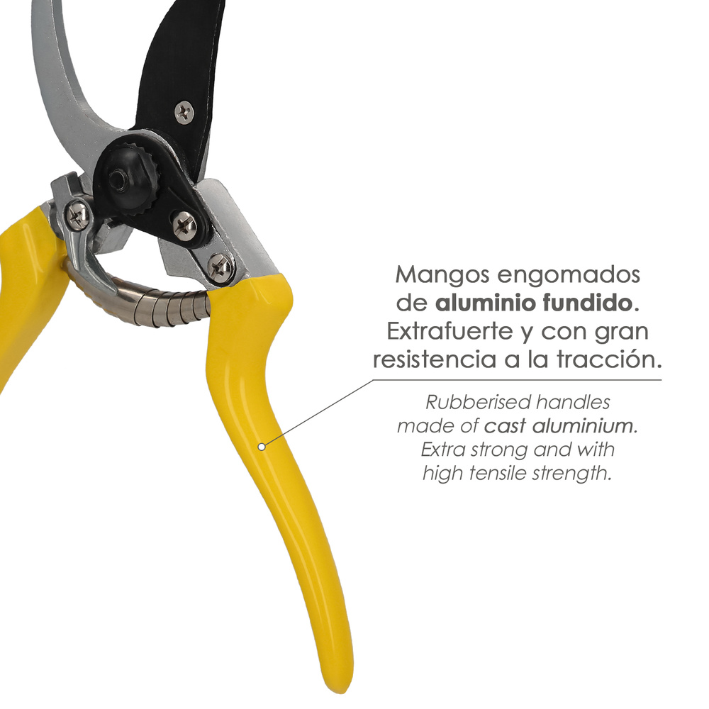 Tijeras Podar 1 Mano Japonesa Akagi T-8S 220 mm. Mangos Aluminio Endurecido, Hoja Recubierta PTFE - Imagen 4