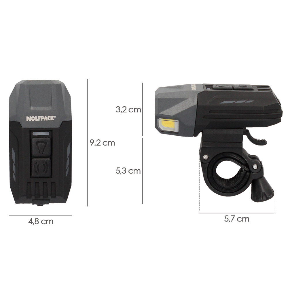 Luz Led Frontal Para Bicicleta / Patinete 800 Lumenes (7 Modos) Bateria Recargable USB - Imagen 2