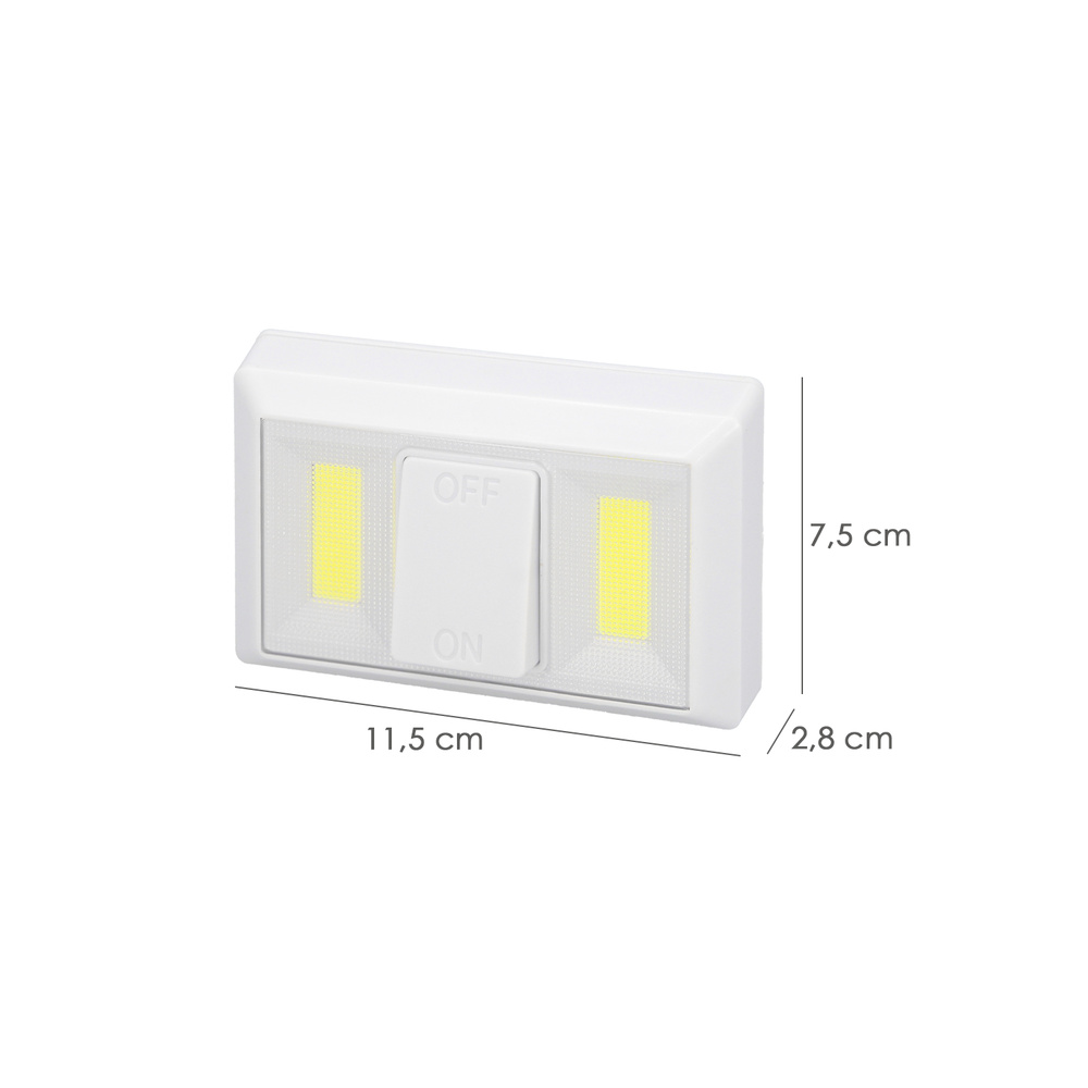 Linterna / Luces Led Para Pared / Armario A pilas (4 AAA) 250 Lumenes (Fijación Mediante Pegatina, Iman o Tornillos) - Imagen 2
