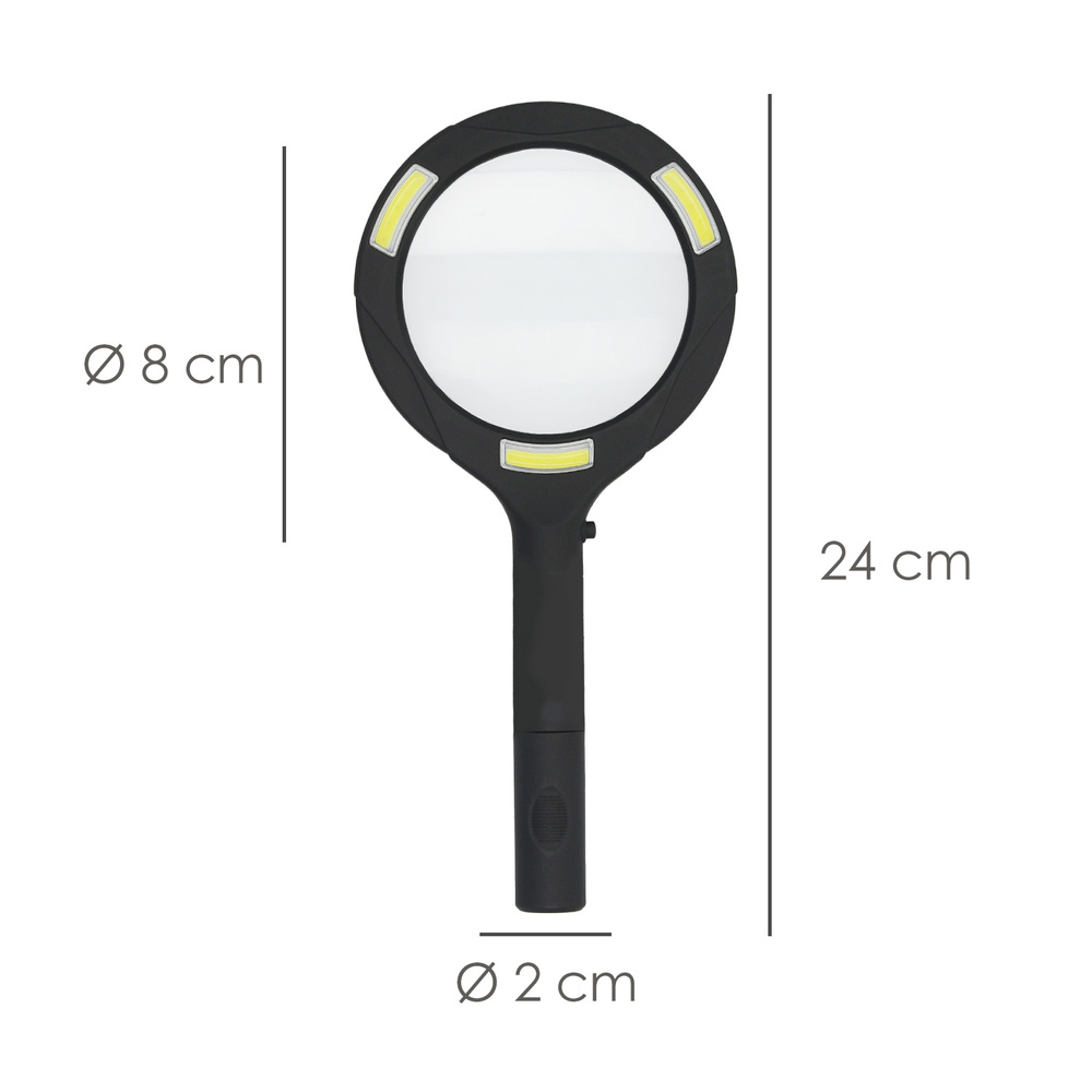 Lupa Con Led 2,5x Aumentos. Lupa De Mano, Ø11cm Lupa Para Leer, Lupa De Lectura, Lupa Con Luz - Imagen 2