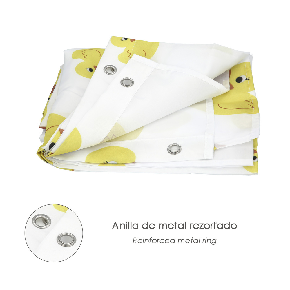 Cortina Ducha Patitos 180x200 cm. Impermeable - Imagen 4