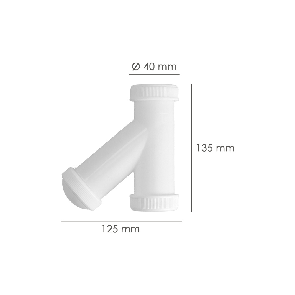 Sifon En Y, 1 1/2" Salida Ø 40 Mm Para Tubos Lisos - Imagen 2