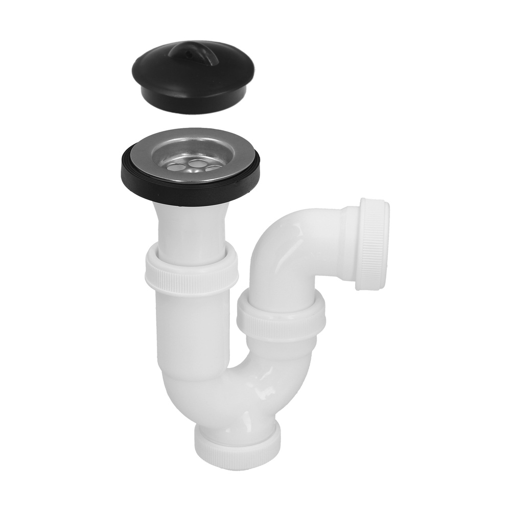 Sifon Curvo Extensible Con Valvula y Tapon 1 1/2" Ø 40 Mm - Imagen 5