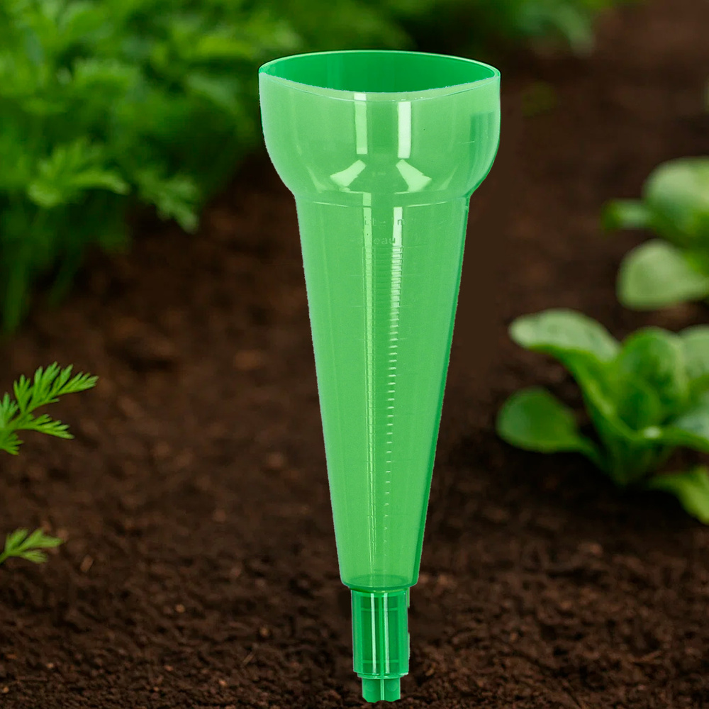 Pluviometro Plastico Verde 350 ml. Con piqueta. Medidor lluvia, Monitorizar las Precipitaciones Jardín Exteriores - Imagen 4
