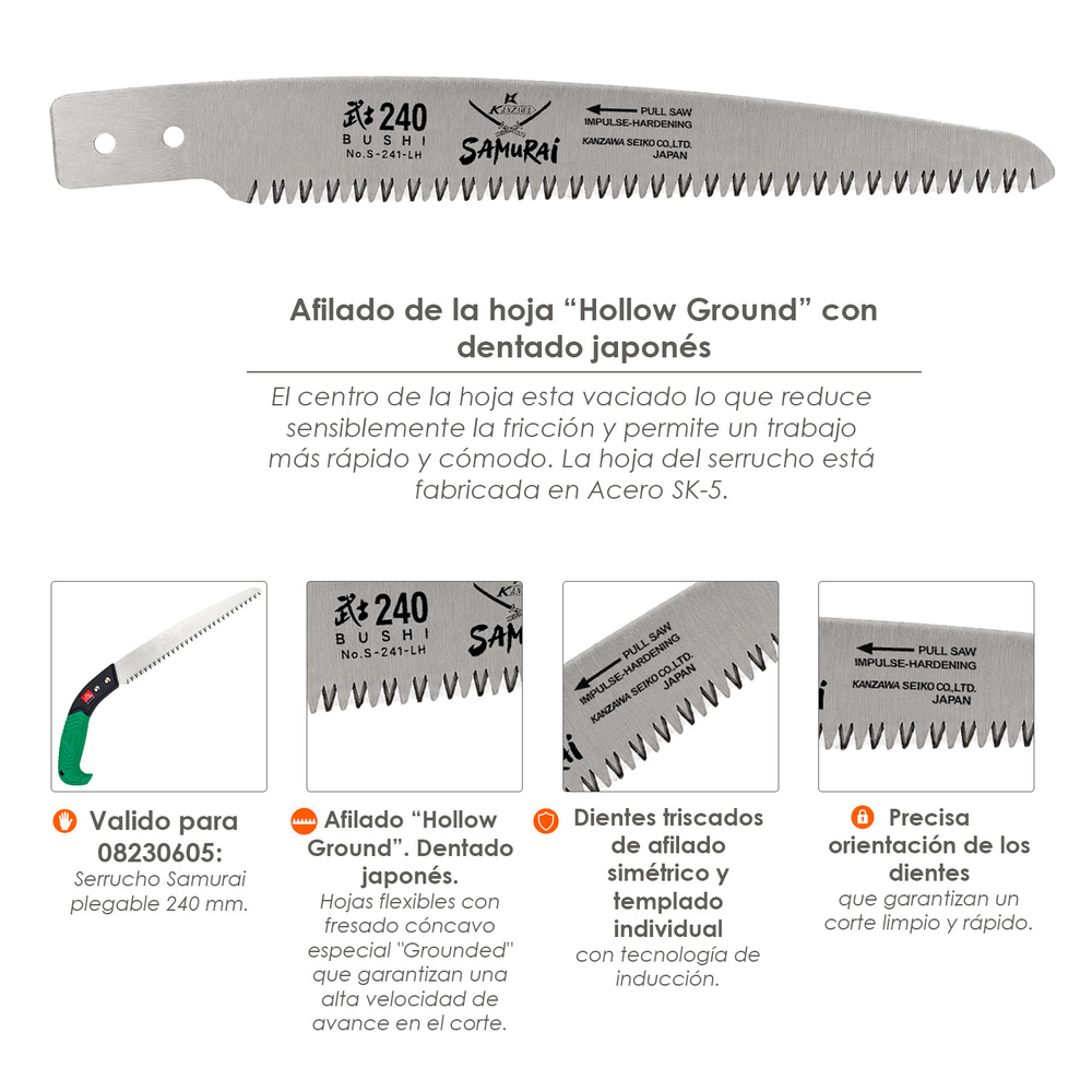 Hoja Recambio Serrucho Samurai JS 240 mm. - Imagen 5