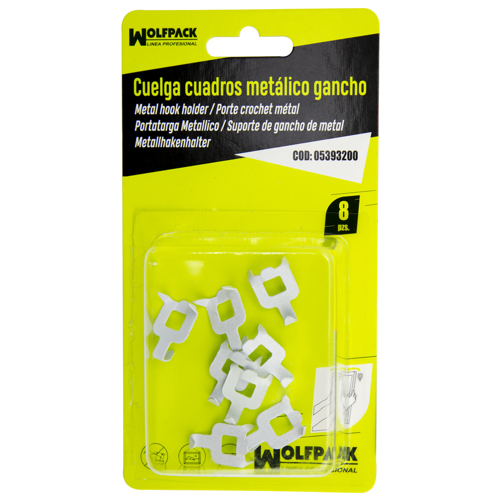 Cuelga Cuadros Metalico Gancho Blister 8 Piezas - Imagen 3