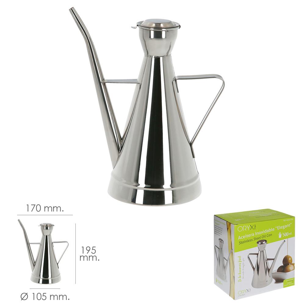 Aceitera Acero Inoxidable Modelo Elegant 500 ml. - Imagen 3
