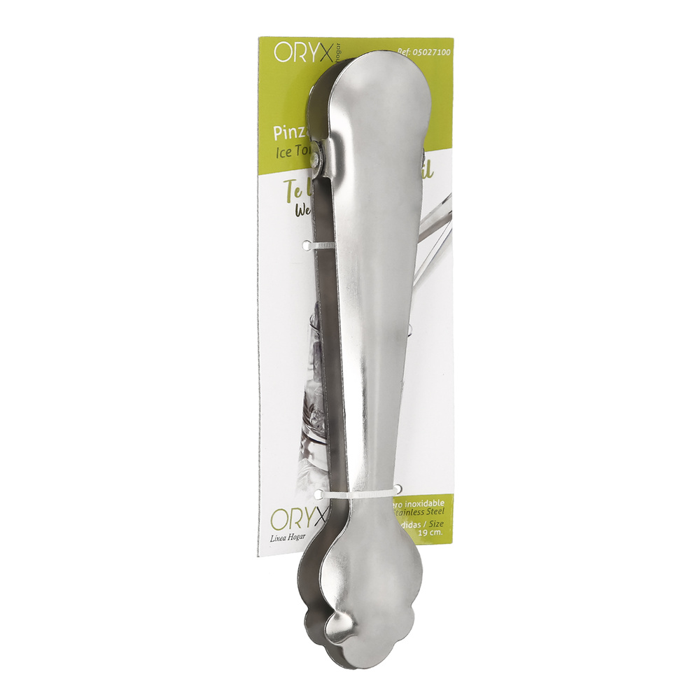 Pinzas Para Hielo de Acero Inoxidable Con Muelle de Apertura Automatica. Longitud 19 cm. - Imagen 4
