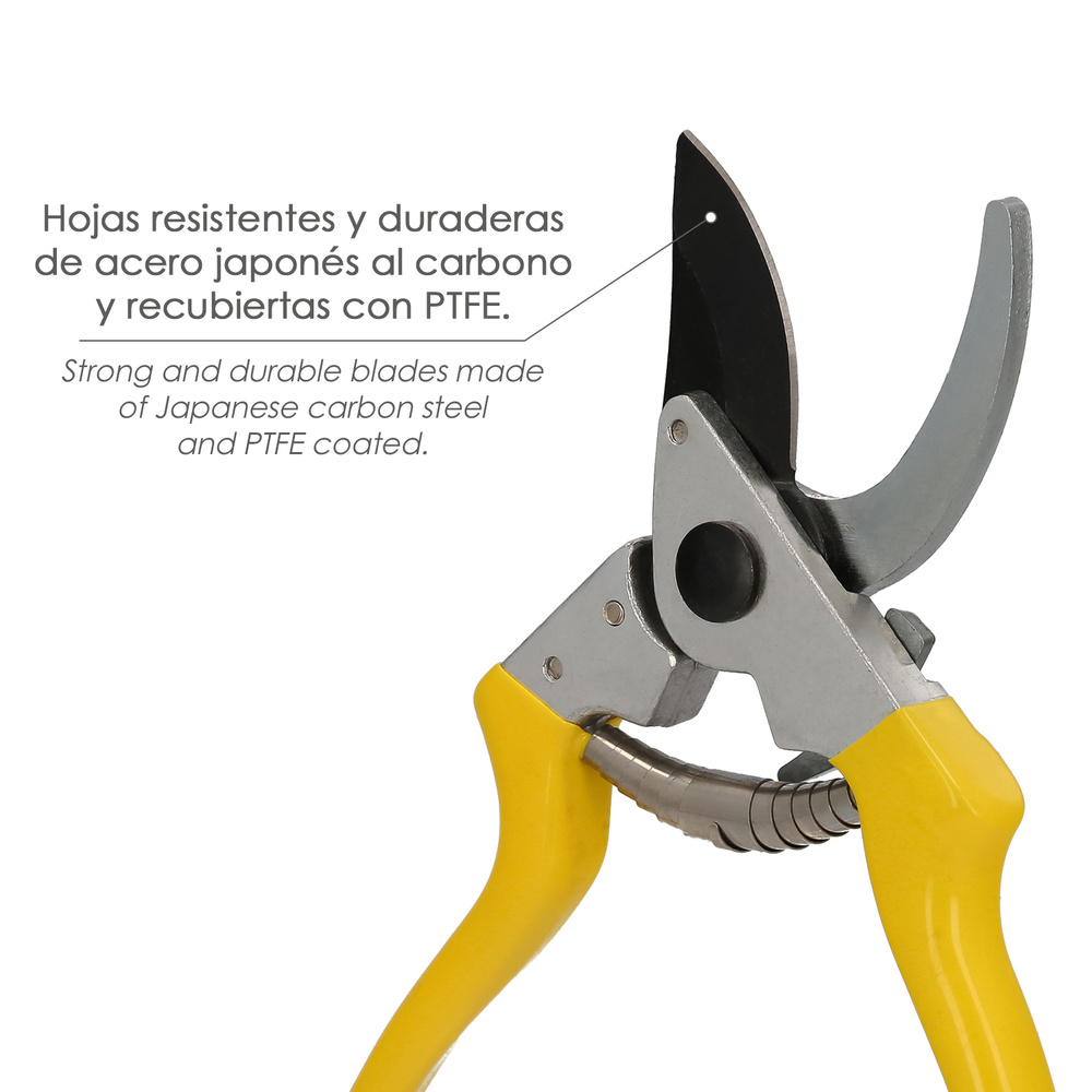 Tijeras Podar 1 Mano Japonesa Akagi T-8S 220 mm. Mangos Aluminio Endurecido, Hoja Recubierta PTFE - Imagen 5