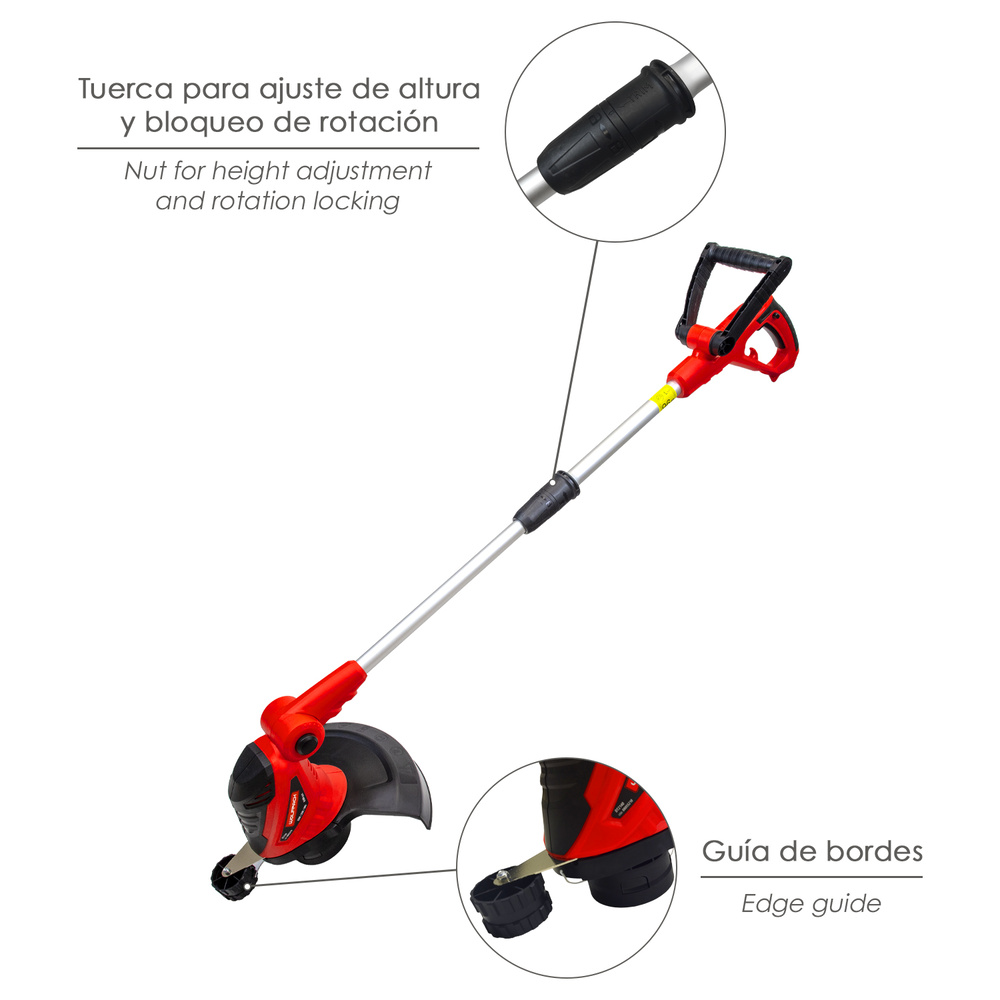 Recortabordes Electrico 550 Watt. 10.000 R.P.M. Anchura Corte Ø 30 cm. Hilo Ø 1,6 mm. x 6 Metros. Recorta Bordes, Cortabordes - Imagen 5