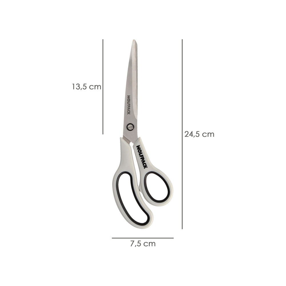 Tijeras Multiuso Acero Inoxidable 9,5" / 240 mm. Hojas Acero Inoxidable, Mango Comodo y Suave - Imagen 2