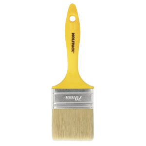 Paletina Profesional Cerda Blanca Ancho 70 mm. Cerdas Naturales Mango Plastico Ergonomico, Brocha Pintor, Pincel Pintura