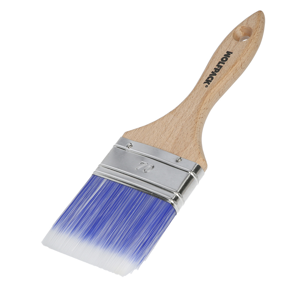 Paletina Profesional Plus Ancho 70 mm. Cerdas Sintenticas PBT, Mango Madera Haya Ergonomico, Brocha Pintor, Pincel Pintura - Imagen 3