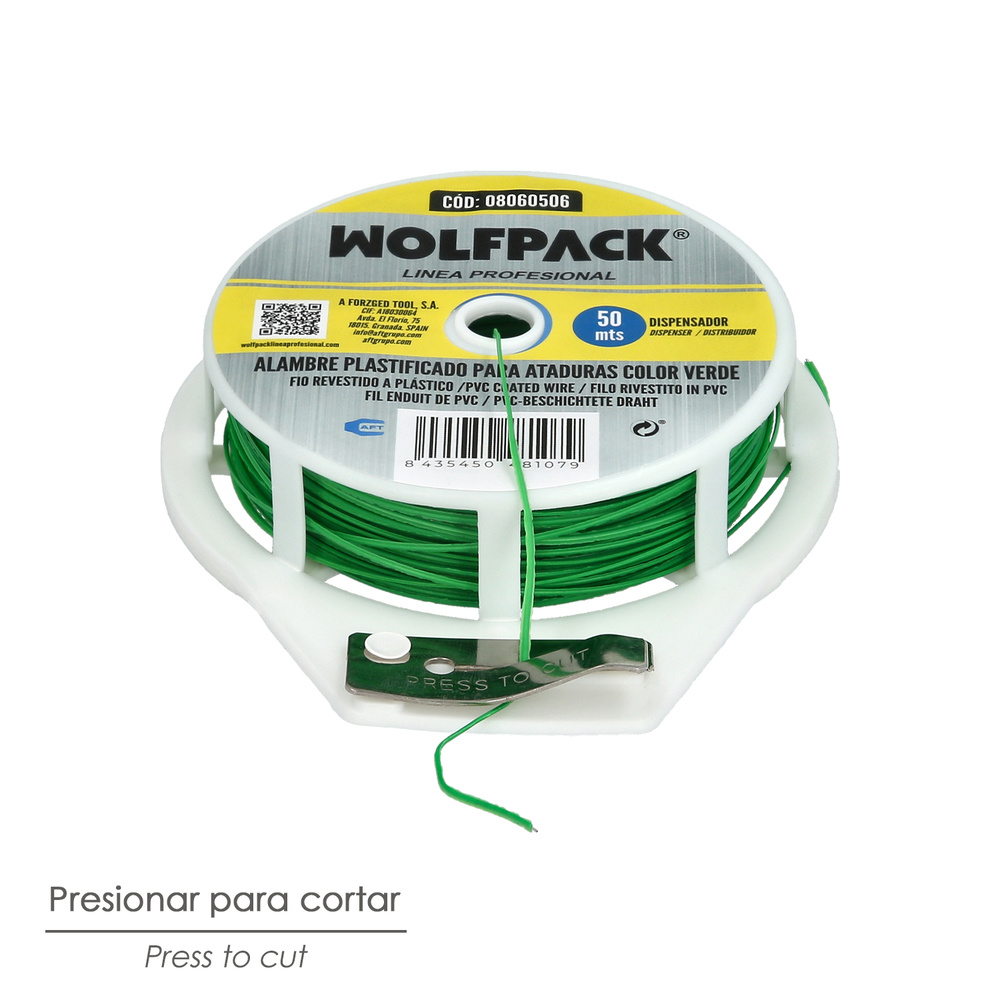 Alambre Atadura Plastificada Verde (Dispensador 50 M.) - Imagen 2