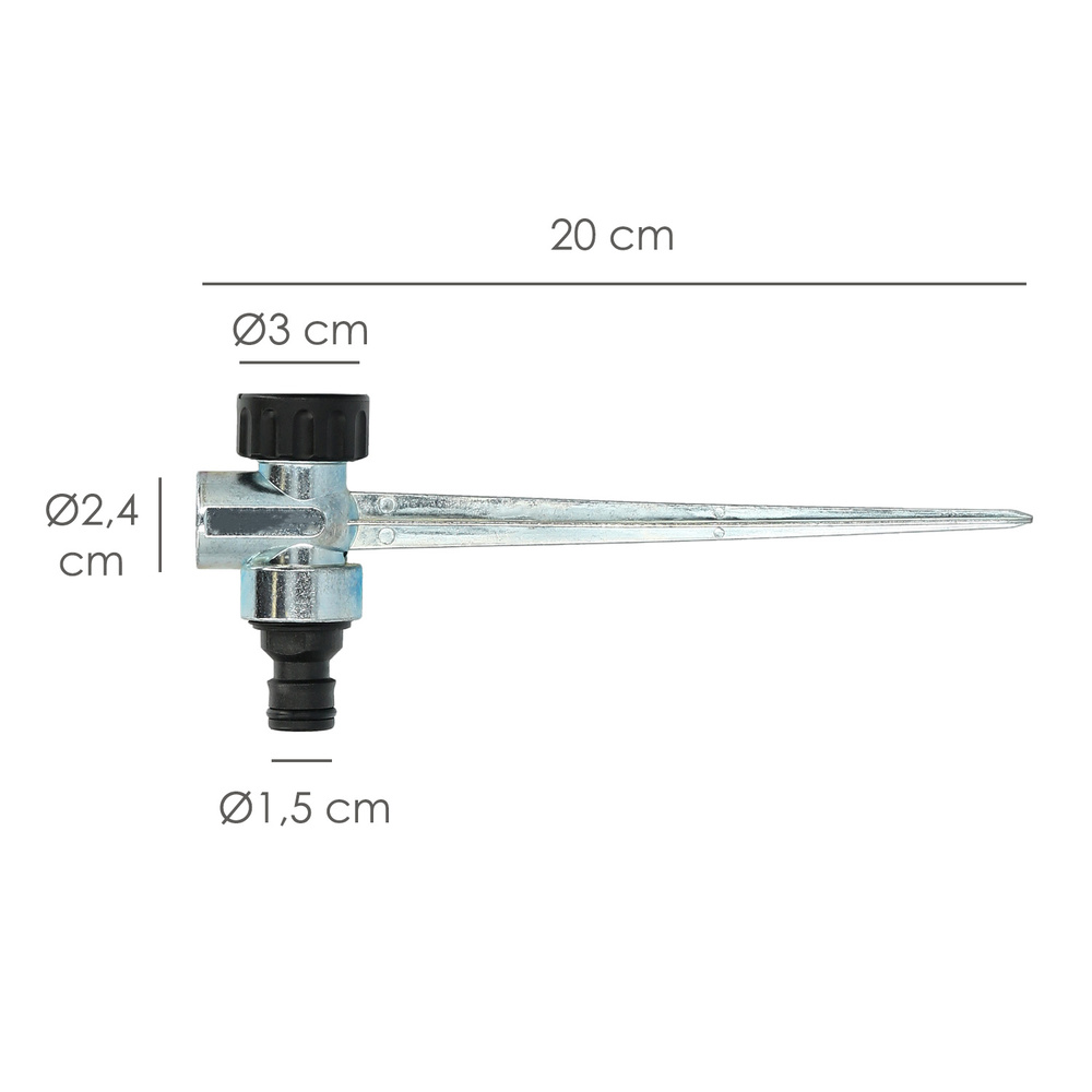 Pincho Para Aspersor Metalico Saturnia Con Racord Manguera - Imagen 2