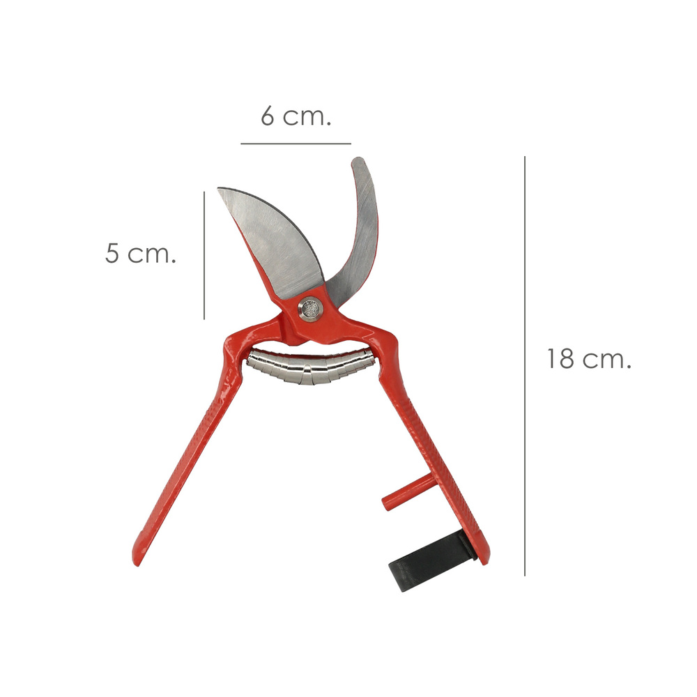 Tijeras Vendimiar Forjada Curva 1 Mano 18 cm. - Imagen 2