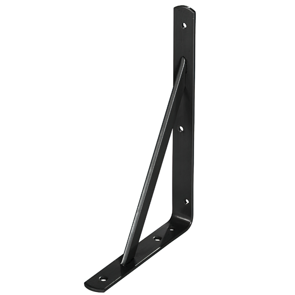 Palomilla Wolfpack Con Refuerzo Negra 500x330 mm. Uso Doméstico