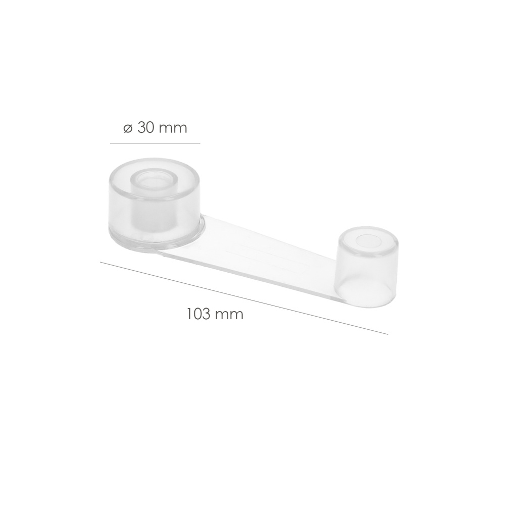 Tope Puerta Adhesivo con Retenedor Transparente - Imagen 2