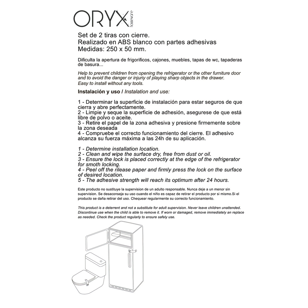 Protector Cierre Seguridad Frigorífico / Cajon (Bister 2 Piezas) - Imagen 5