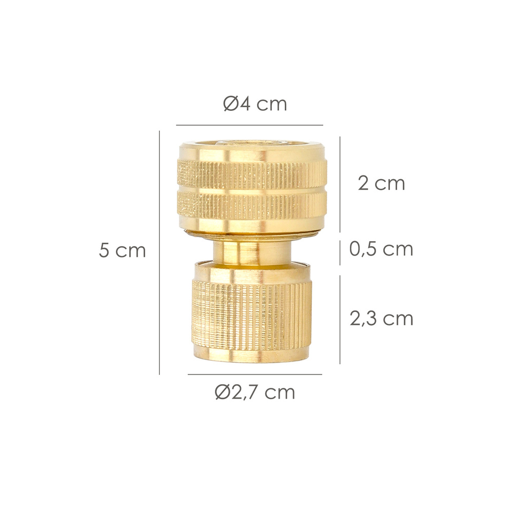 Conector Manguera Laton 3/4" Hembra, Adaptador Grifo, Conector Grifo A Conector Rapido - Imagen 2