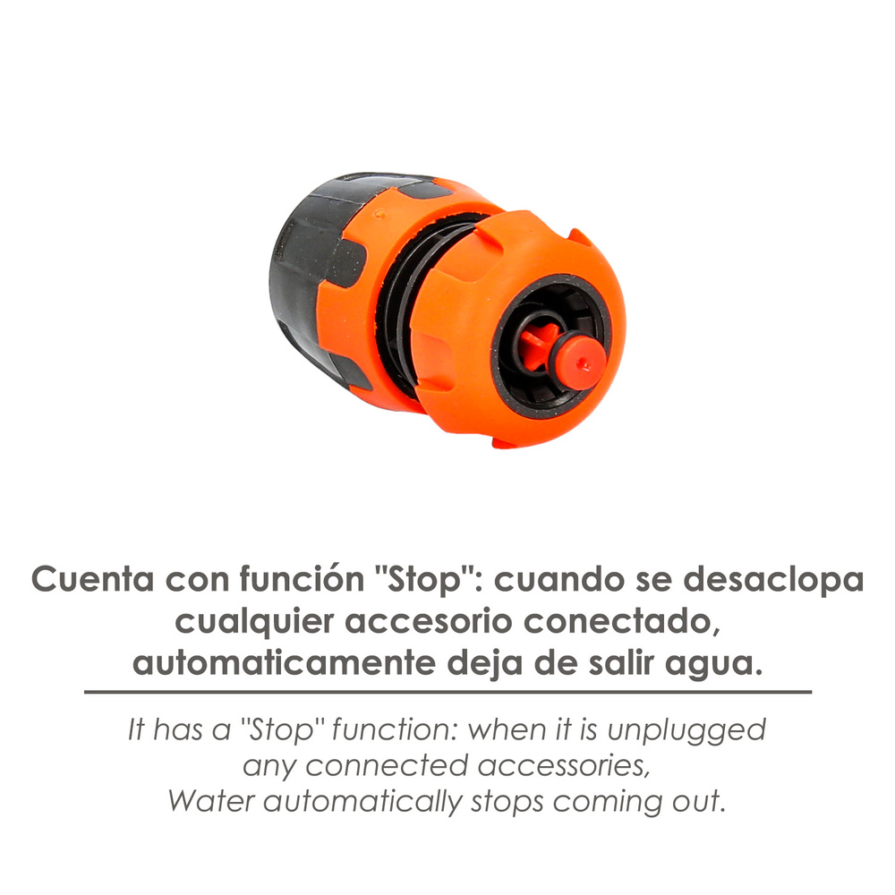 Conector Manguera Soft-Touch 1/2 Con Stop - Imagen 3