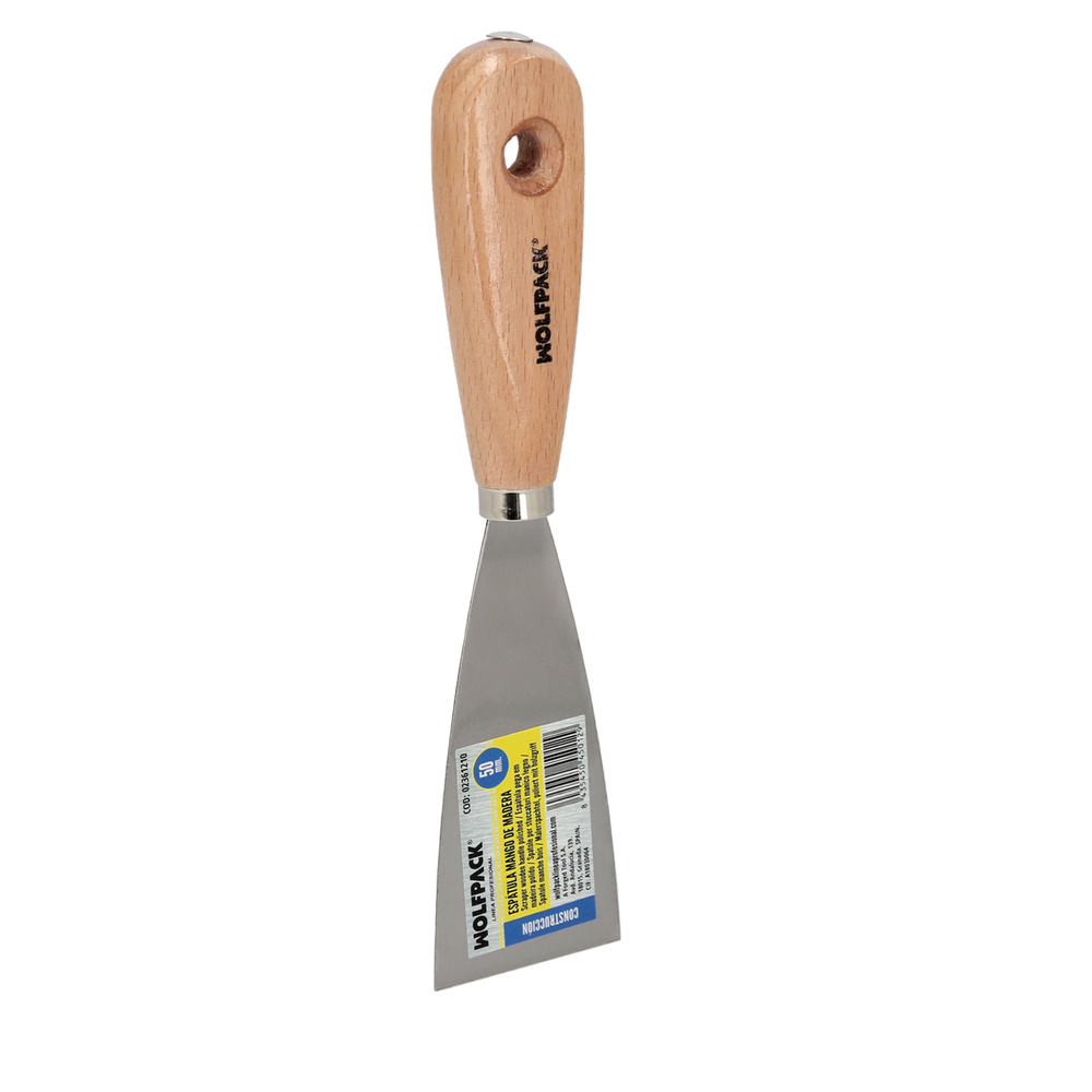 Espatula Mango Madera Hoja Acero 50 mm. Aplicar Yeso, Pintora, Masillas, Pladur, etc.
