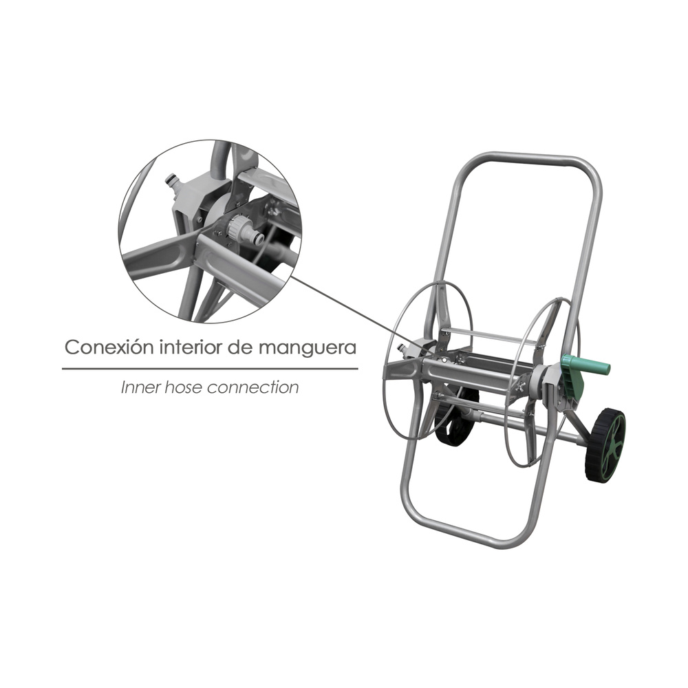 Carro Portamangueras Acero 50 metros - Imagen 3