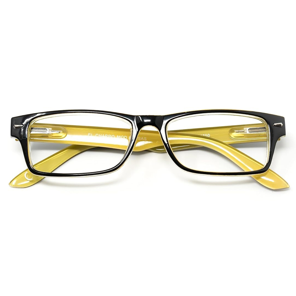 Gafas Lectura Kansas Negro / Amarillo. Aumento +2,5 Gafas De Vista, Gafas De Aumento, Gafas Visión Borrosa - Imagen 4