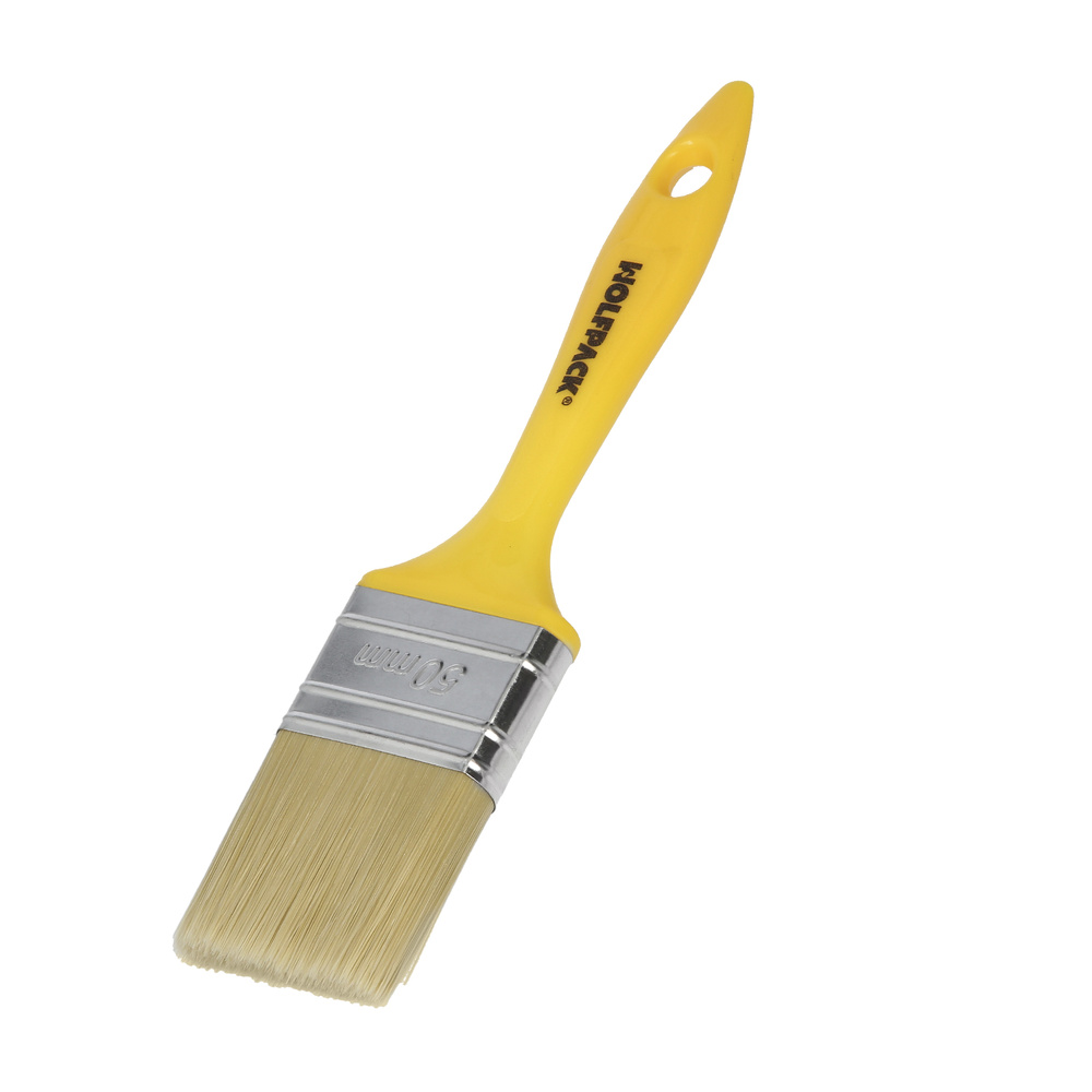 Paletina Profesional Cerda Blanca Ancho 50 mm. Cerdas Naturales Mango Plastico Ergonomico, Brocha Pintor, Pincel Pintura - Imagen 3