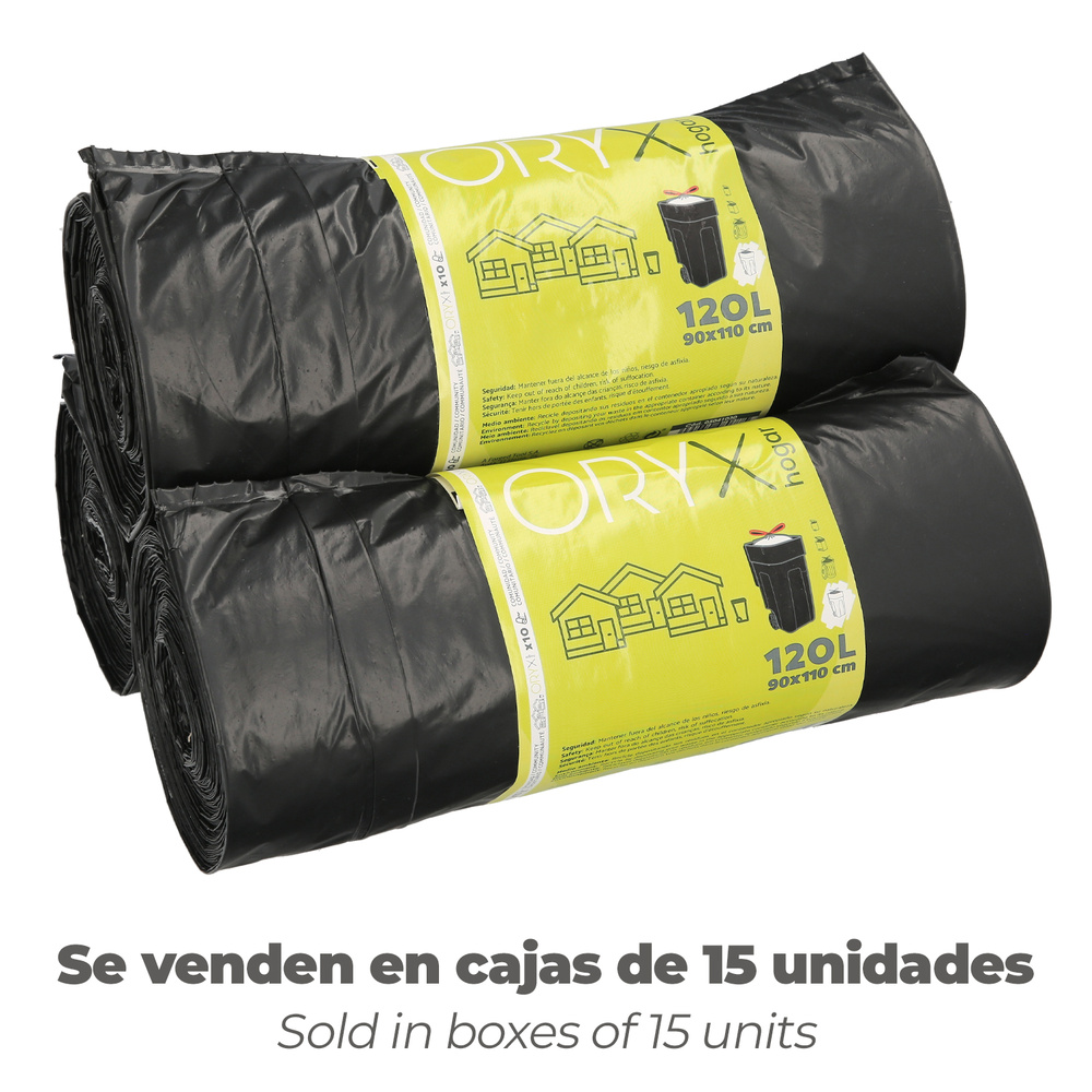 Bolsa Basura Cierre Facil 120 Litros Rollo 10 Bolsas - Imagen 4