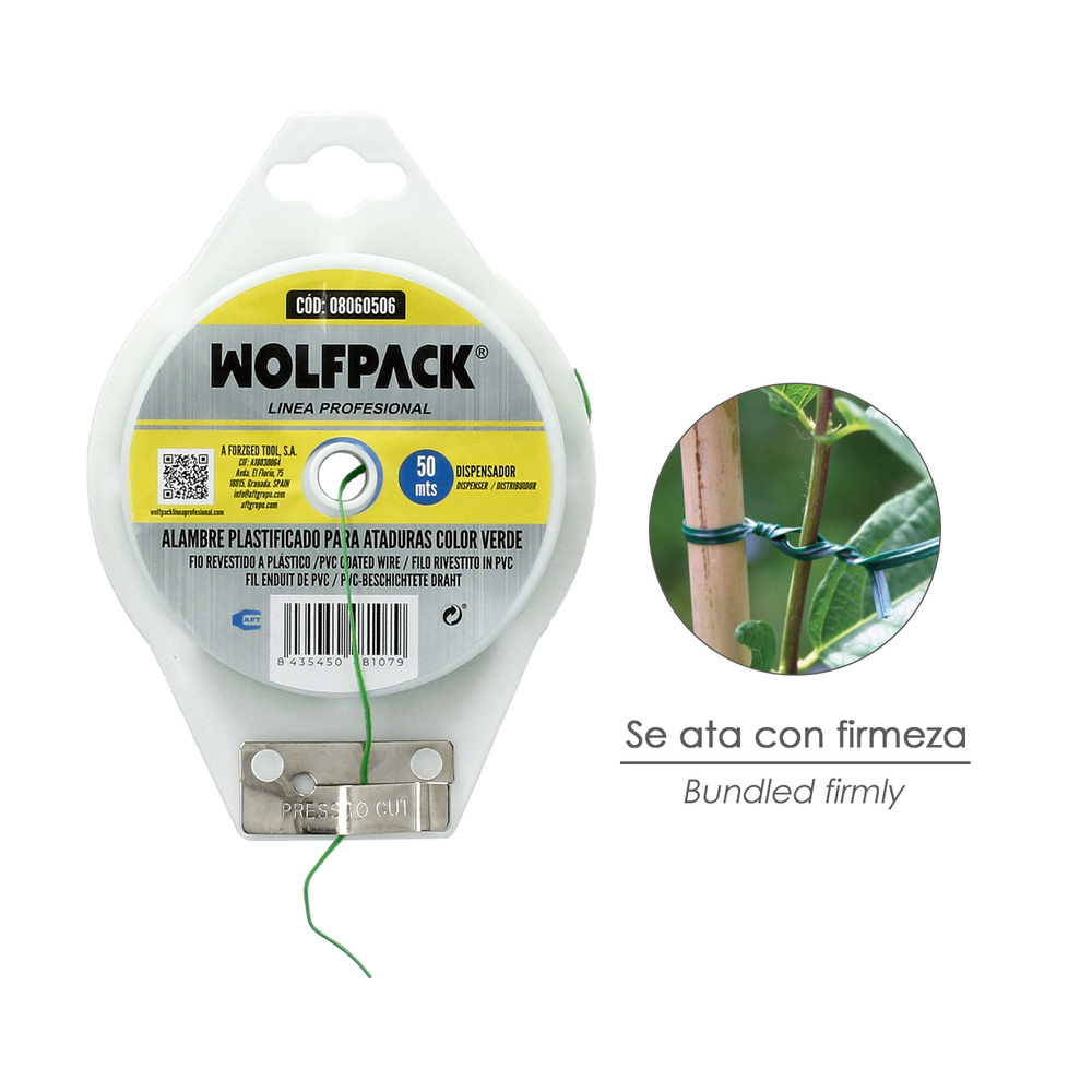 Alambre Atadura Plastificada Verde (Dispensador 50 M.) - Imagen 3