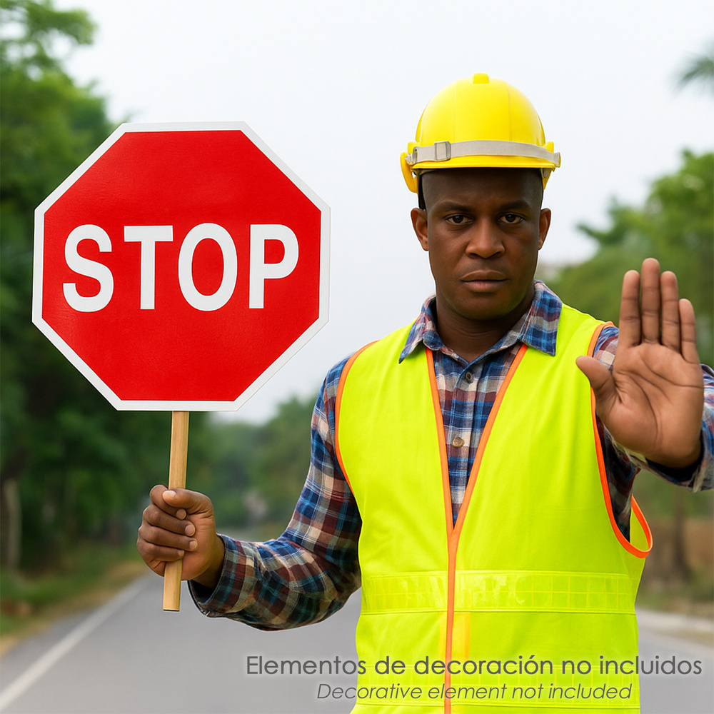 Cartel Paletina Obra Stop - Avance 30 x 30 cm. - Imagen 5