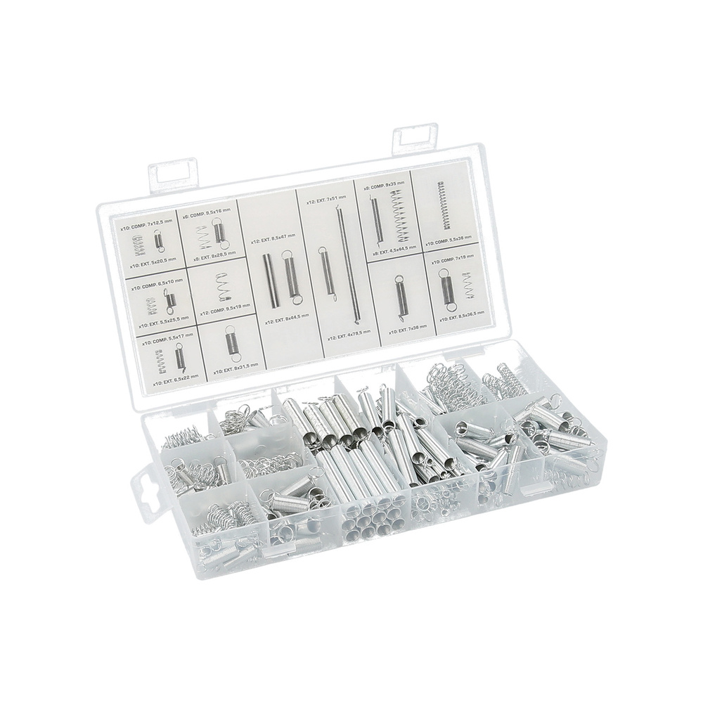Kit Maletin 200 Muelles Compresión / Extensión Con Caja De Almacenamiento, Para Todo Tipo De Herramientas y Equipos