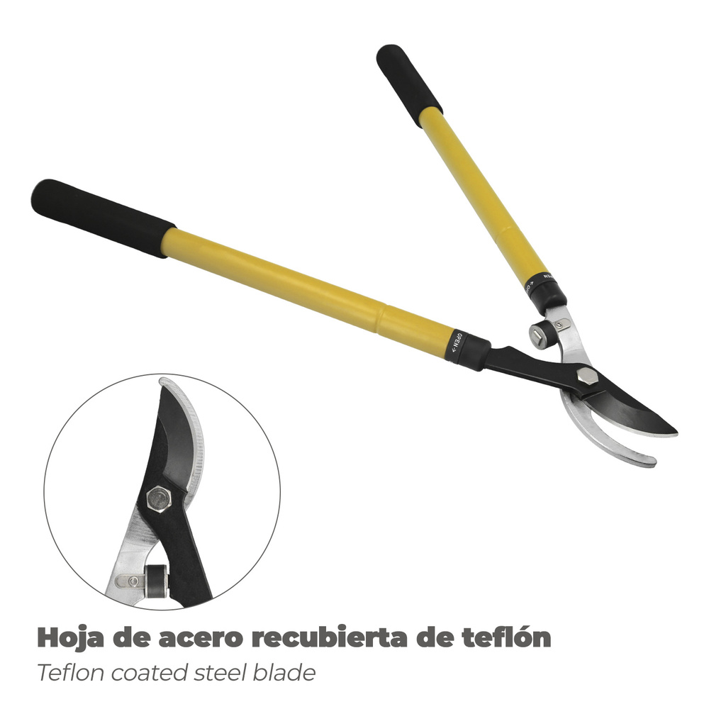 Tijeras Podar Profesional Acero Telescópica 2 Manos - Imagen 3