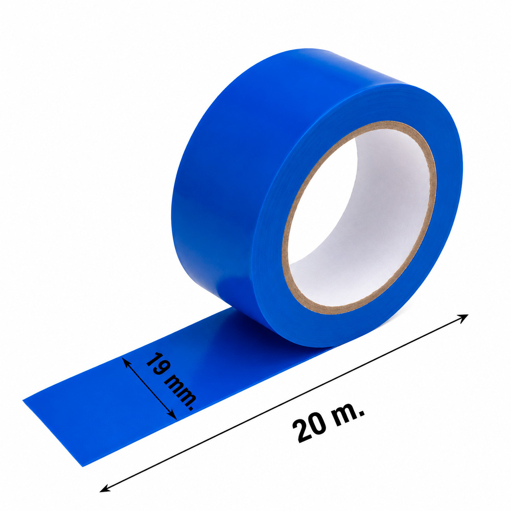Cinta Aislante 20 m. x 19 mm. Azul Uso doméstico - Imagen 2
