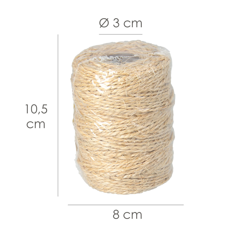 Cuerda Sisal Nº1 Hilo de 2 Cabos (Bobina 220 gr. / 50 m.) - Imagen 2