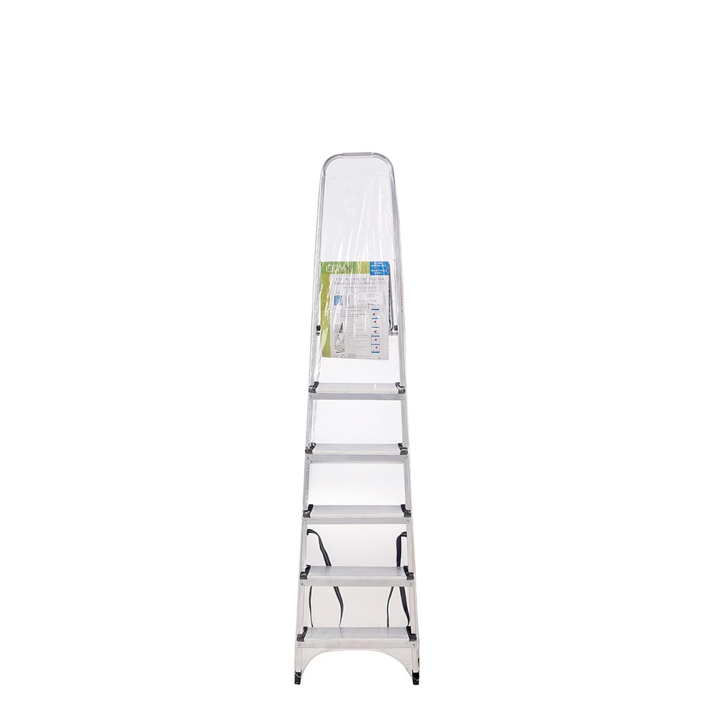 Escalera Aluminio 6 Peldaños Plegable, Uso doméstico, Antideslizante, Ligera y Resistente - Imagen 2