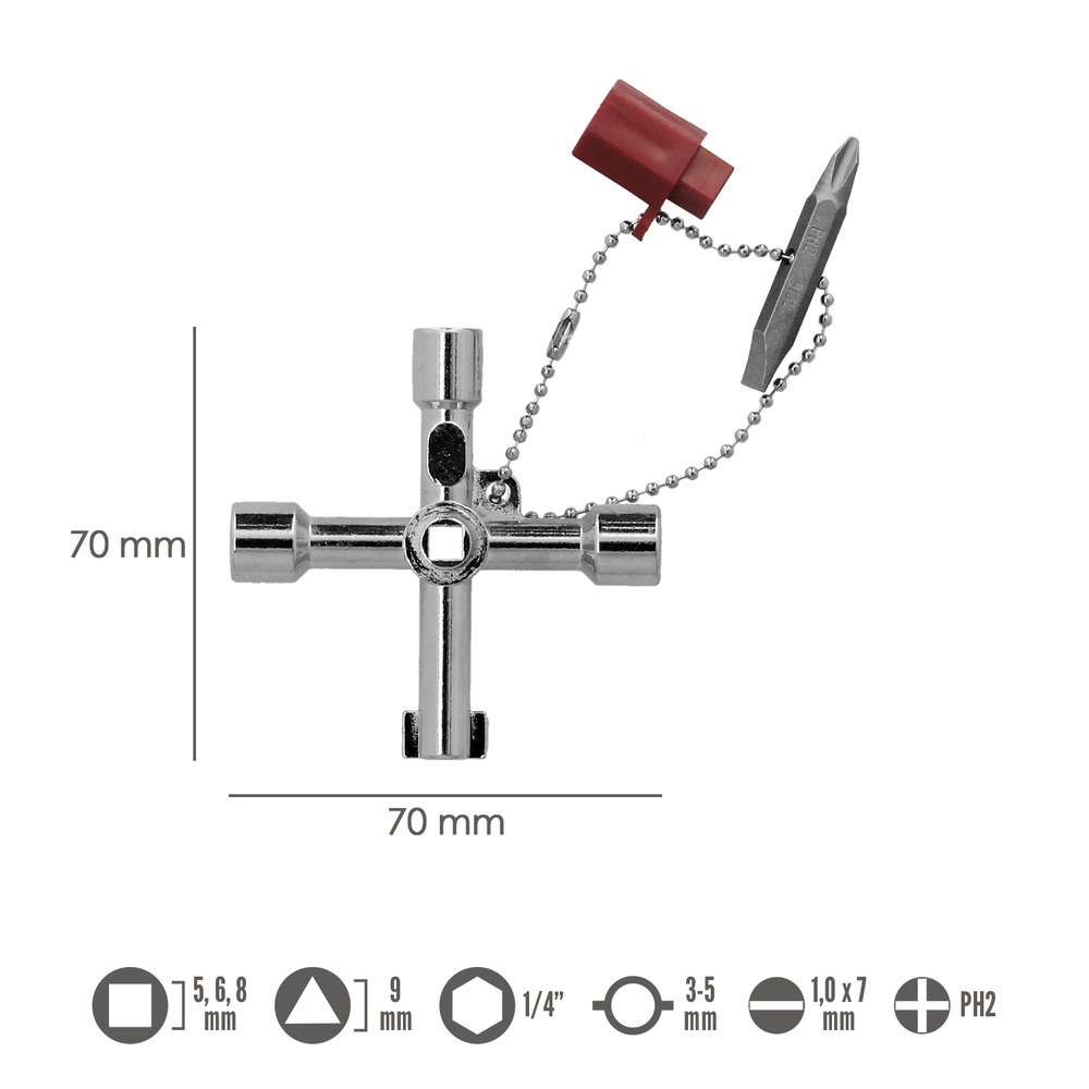Llave De Cabina - Agua, Gas, Electricidad - Imagen 2