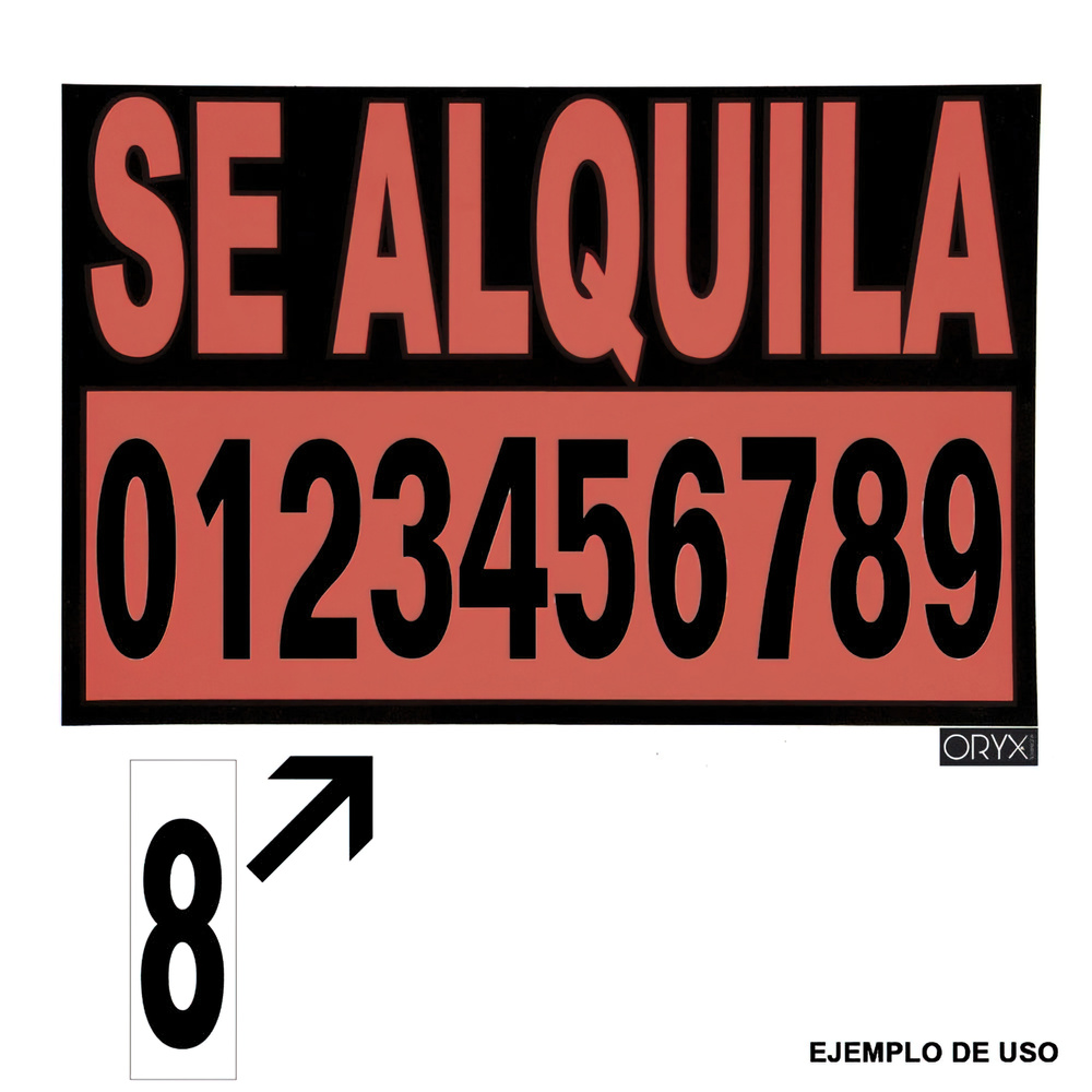 Numero Adhesivo 46x140 mm. Nº 6 / 9 - Imagen 3