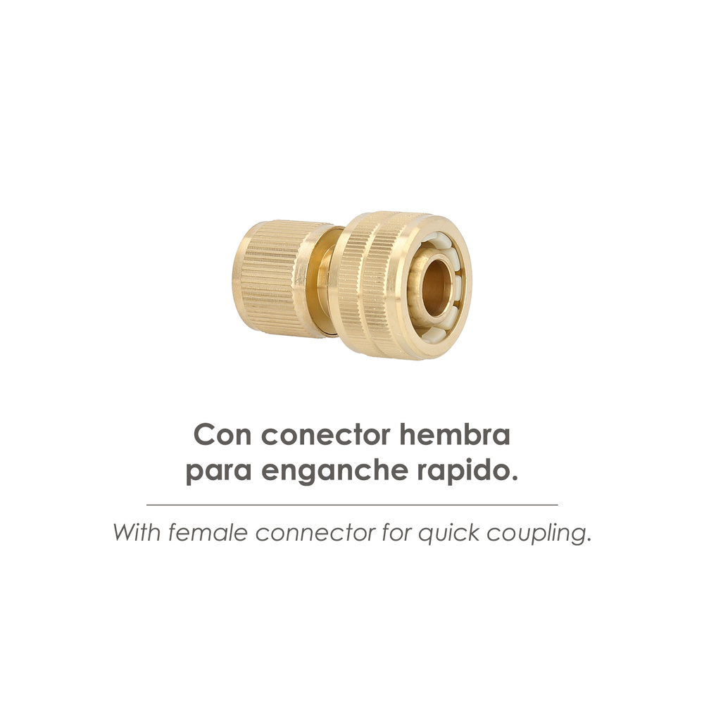 Conector Manguera Laton 3/4" Hembra, Adaptador Grifo, Conector Grifo A Conector Rapido - Imagen 3