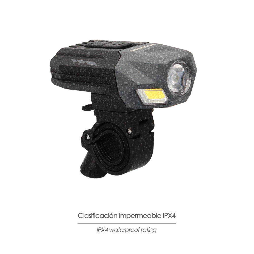 Luz Led Frontal Para Bicicleta / Patinete 800 Lumenes (7 Modos) Bateria Recargable USB - Imagen 5